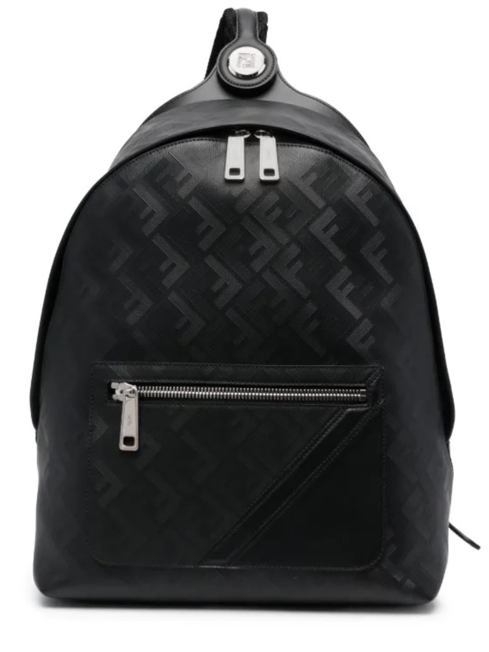 Fendi unisex FF logo monogram leather Chiodo Shadow backpack NEW